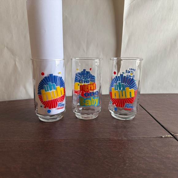 1991 Diet Pepsi Glasses  Qty. 3 - Picture 1 of 3